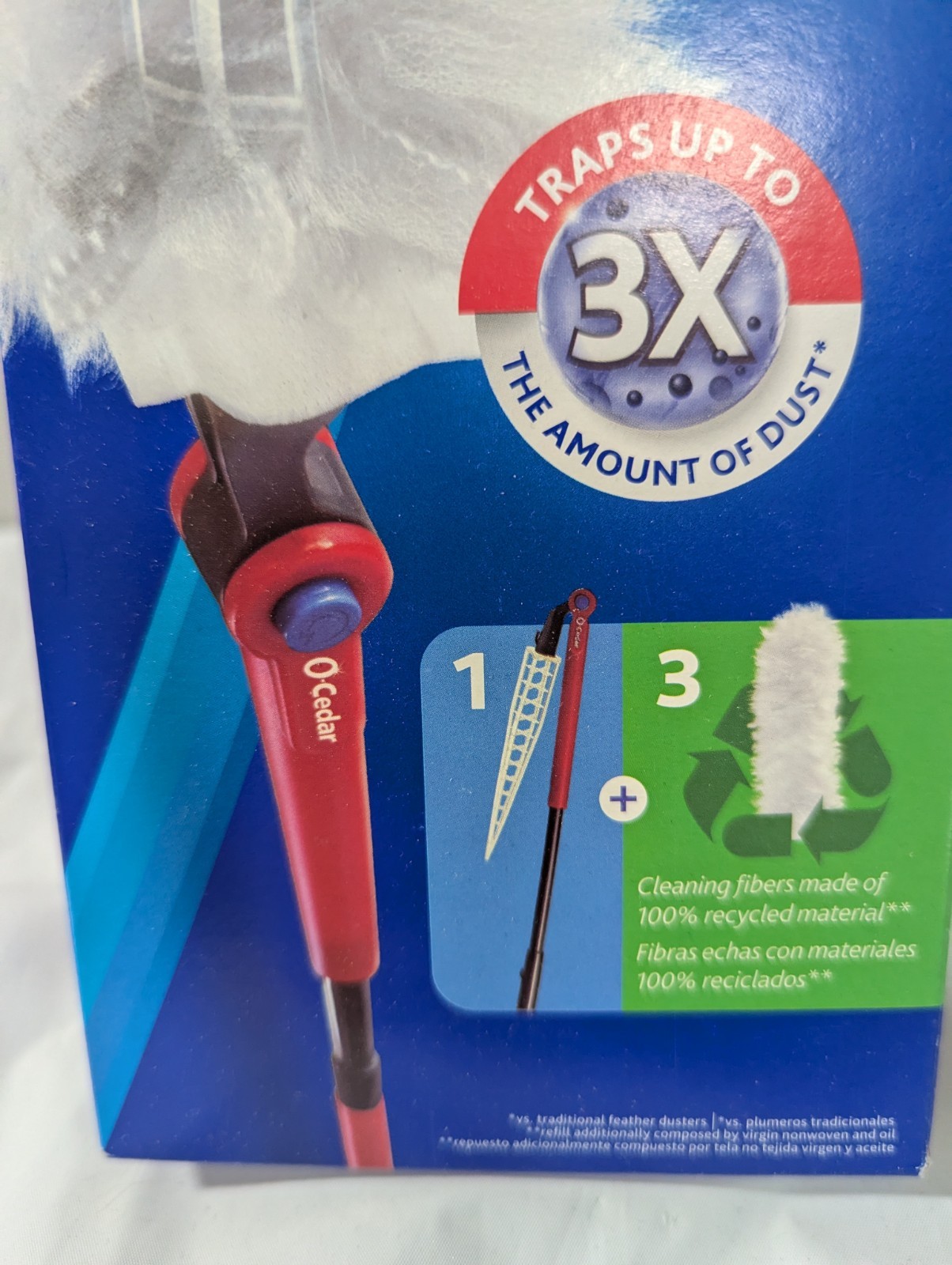 O-Cedar Flex & Catch Heavy Duty Dusting Kit w/ 3 Disposable Duster Refills | New