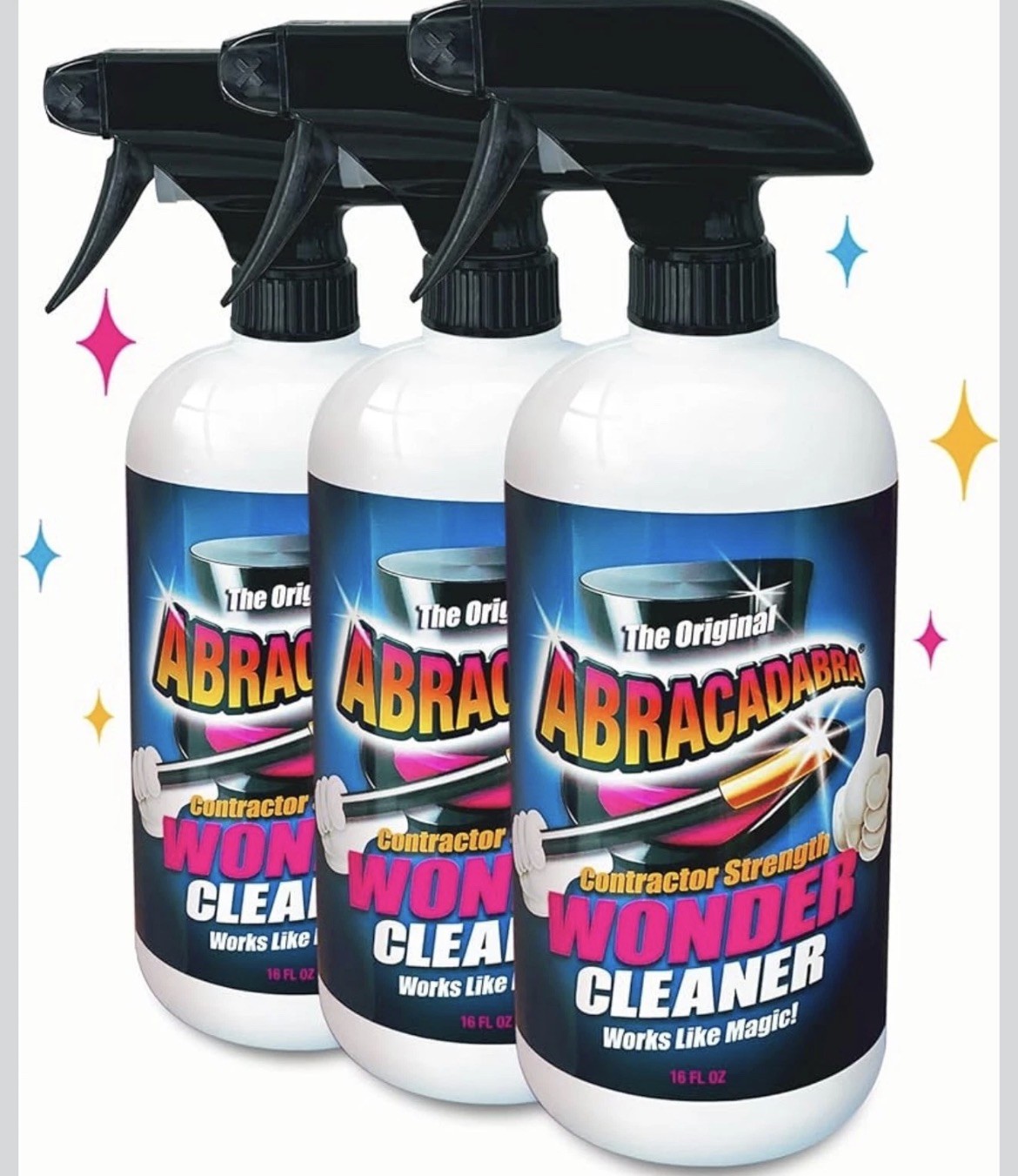 3 PACK Abracadabra Contractor Strength Wonder Cleaner – As Seen on TV – 16 fl oz