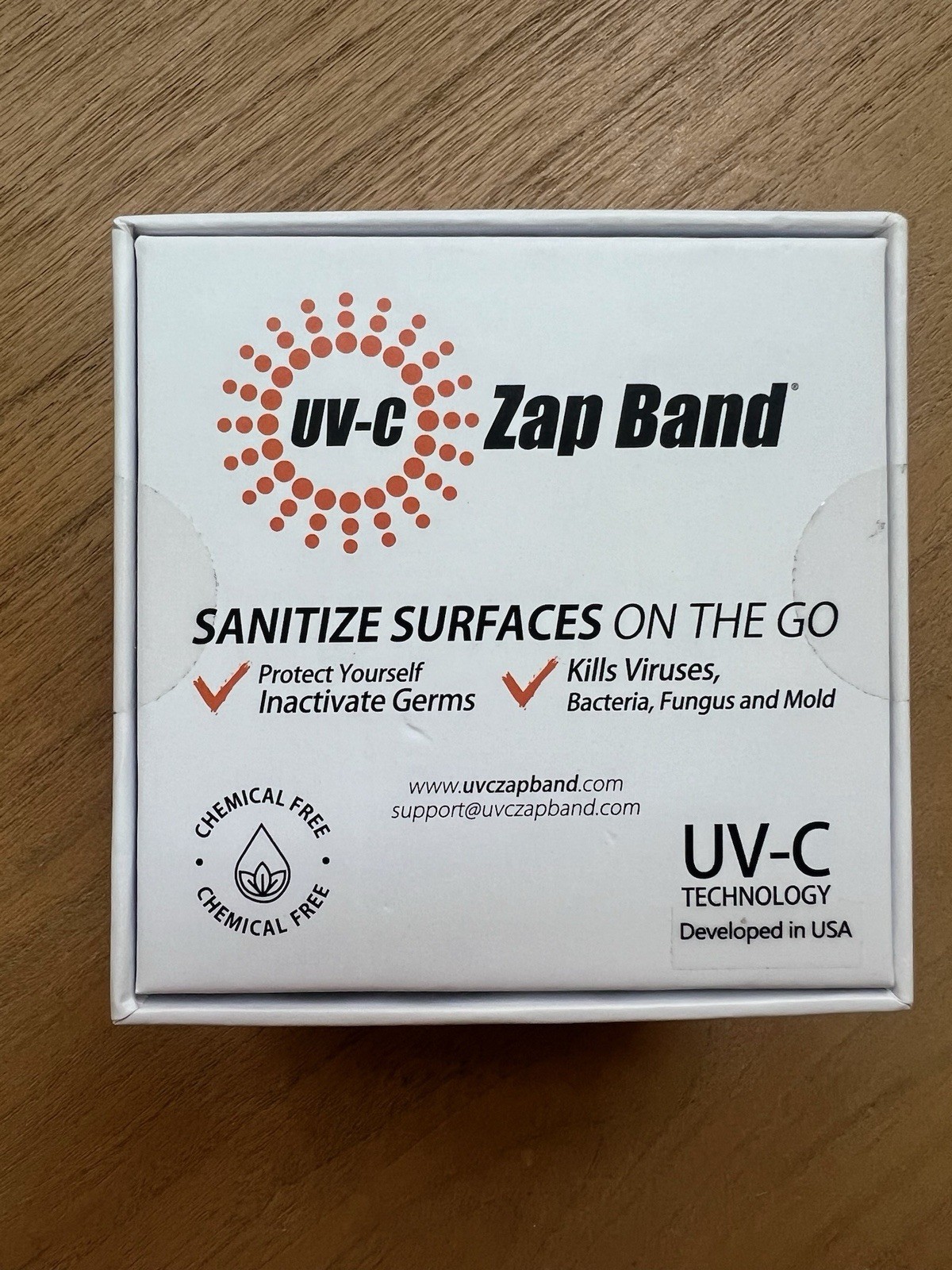 NEW UV-C SANITIZING SURFACE ZAP Band