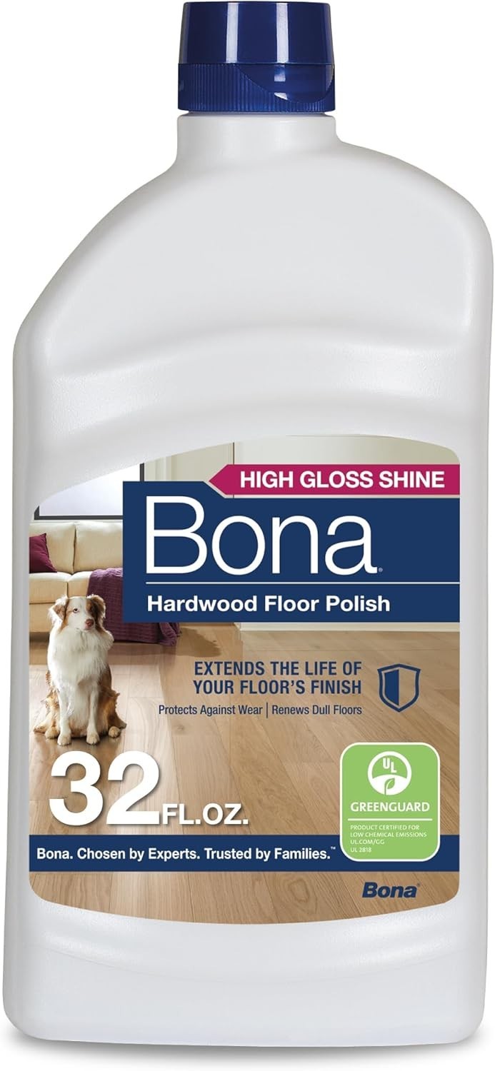 Hardwood Floor Polish 32 Fl Oz High Gloss Shine Protects Dull Wood Floors Covers