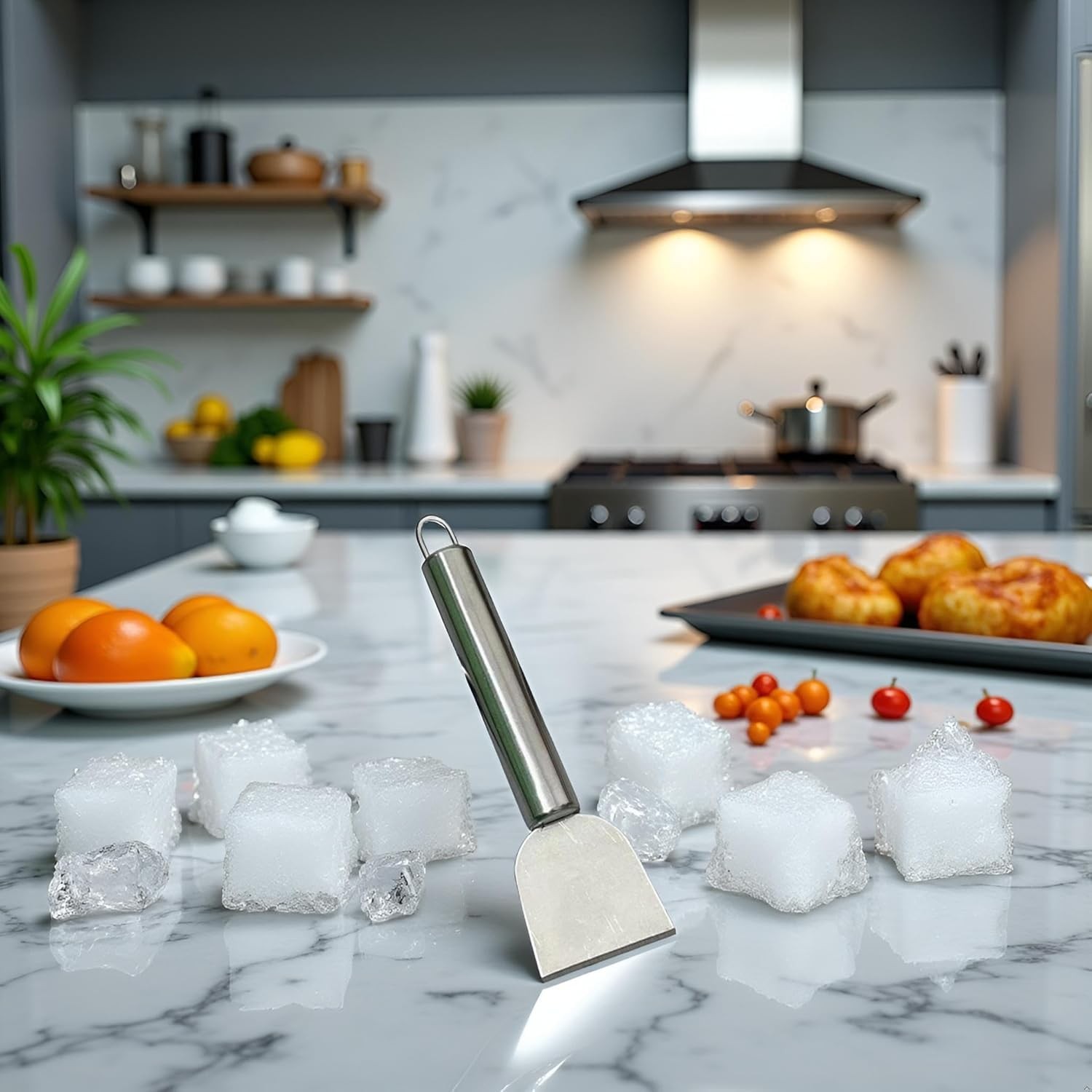 Silver Freezer Scraper, Ice Scraper for Freezer, Steel Shovel, Heavy Duty Kit…
