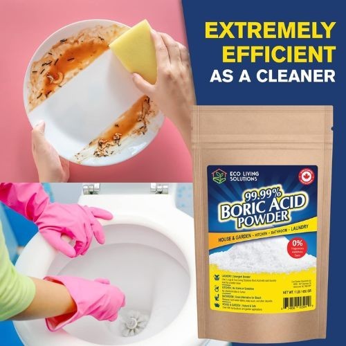 99.99% Pure Boric Acid Powder – Multi-Purpose Cleaner, Garden Use, Laundry