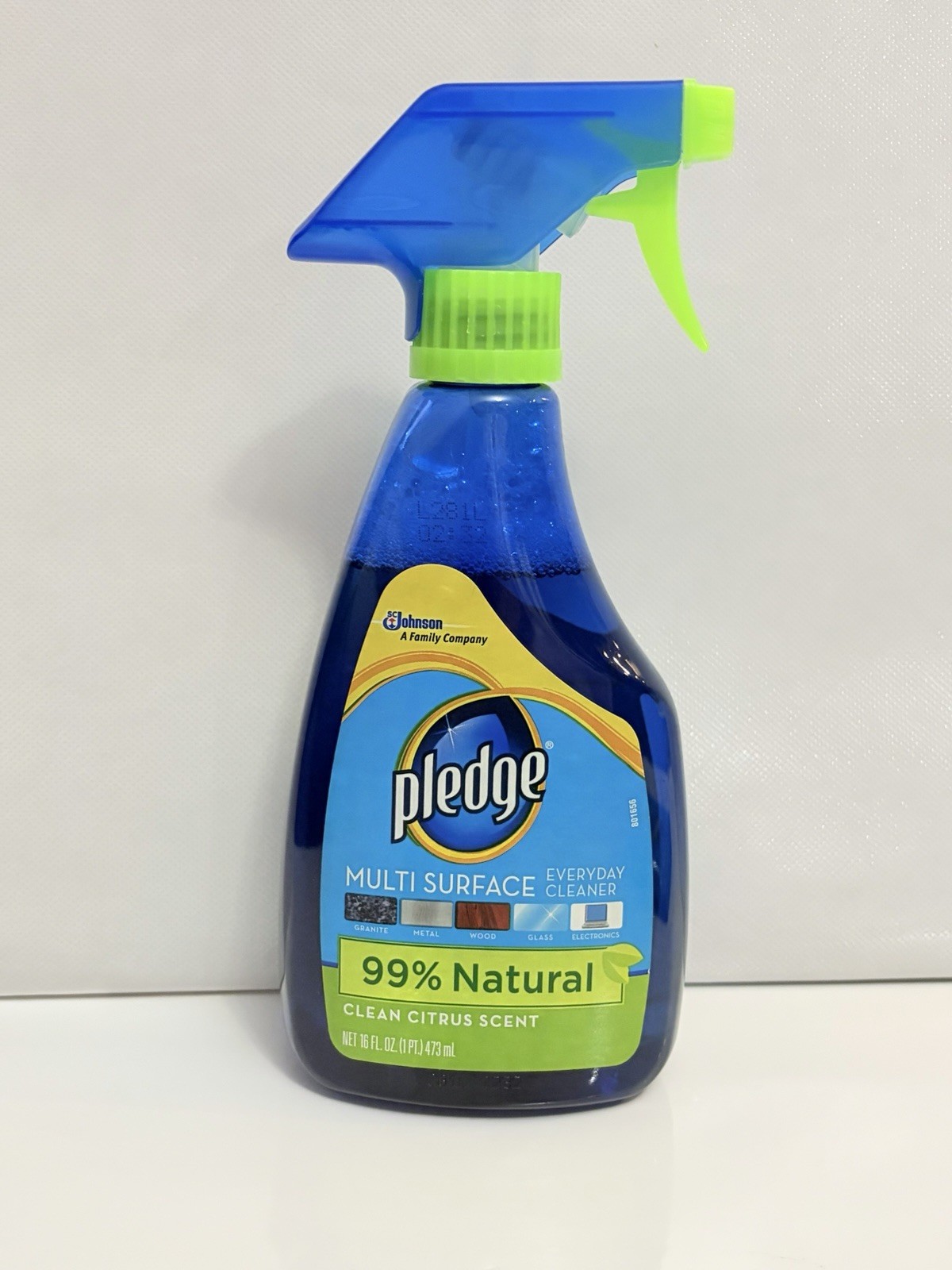 2x Pledge Multi-Surface Everyday Natural Cleaner 16 oz Spray & 25 Wipes Citrus