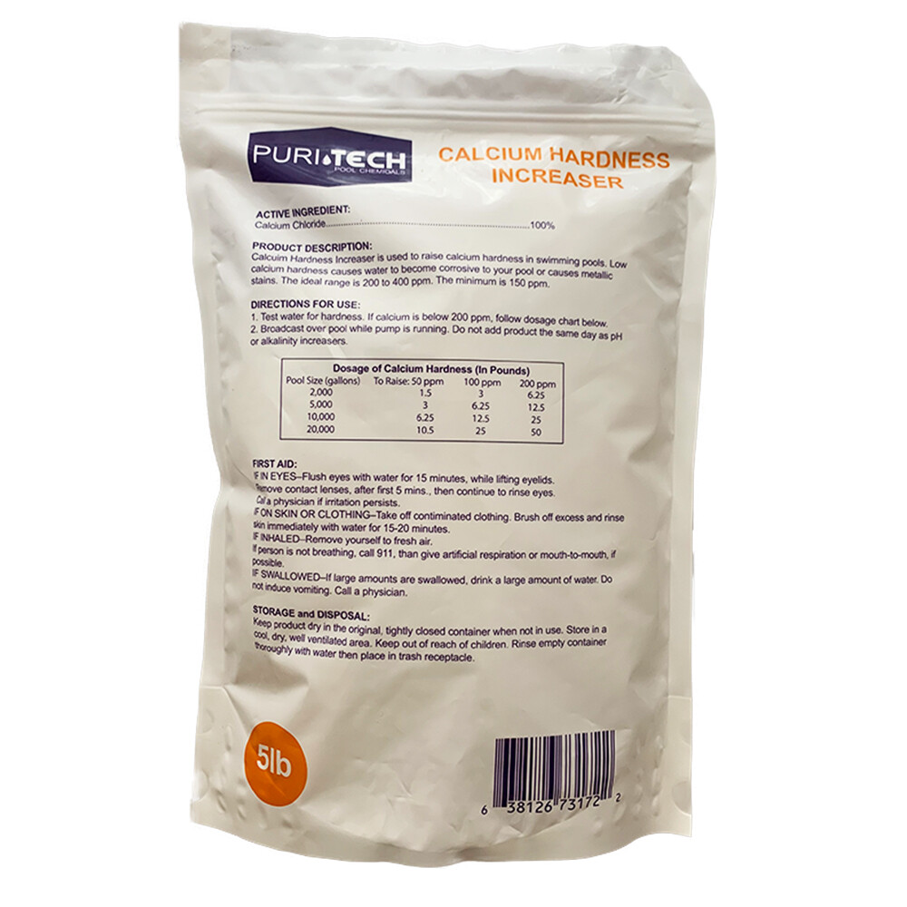 Puri Tech Chemicals 5 lb Calcium Hardness Increaser & 5 lb Alkalinity Increaser