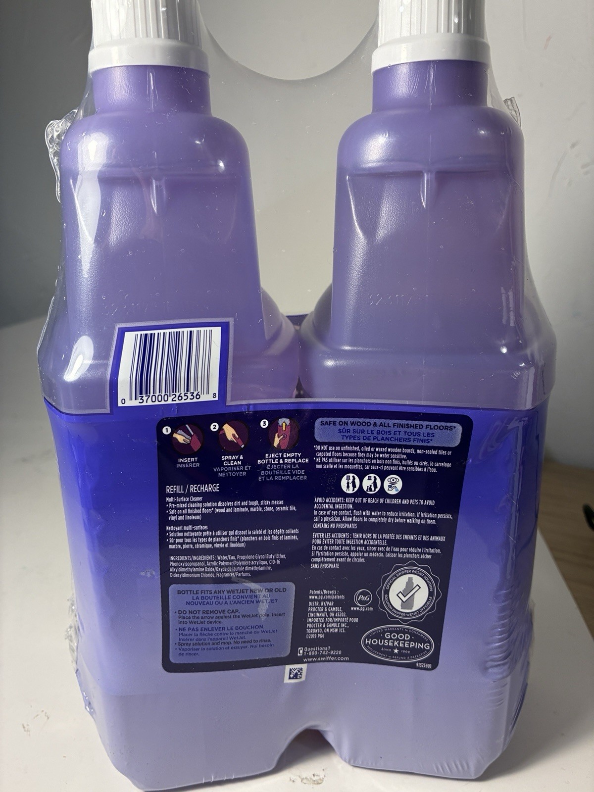 2pk Swiffer WetJet Multi-Purpose Floor Cleaner Solution Febreze Refill Hardwood