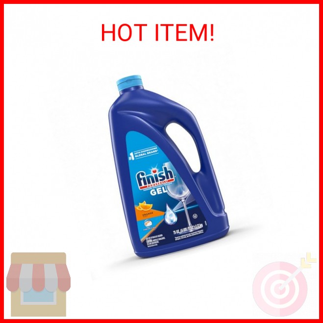 Finish Gel Liquid Dishwasher Detergent, Advanced Deep Cleaning Power Dish Soap,