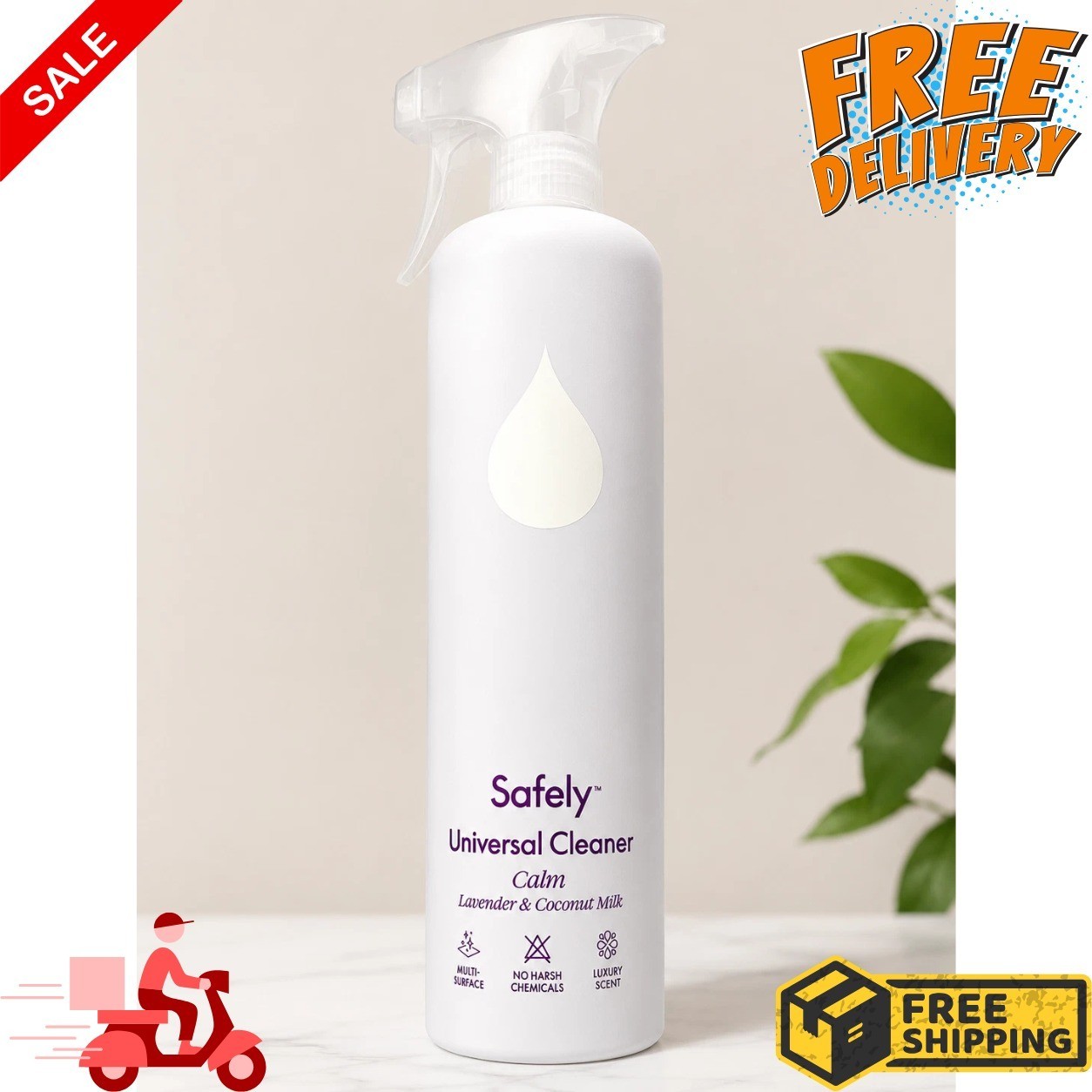 Safely Multi-Surface Universal Cleaner, Calm, Lavender and Coconut Milk