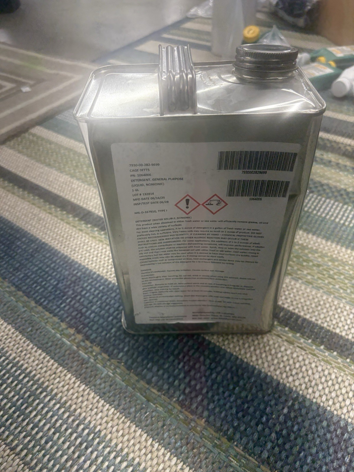 General Purpose Concentrated Liquid Detergent 1 Gal. MIK-D-16791G TYPE 1