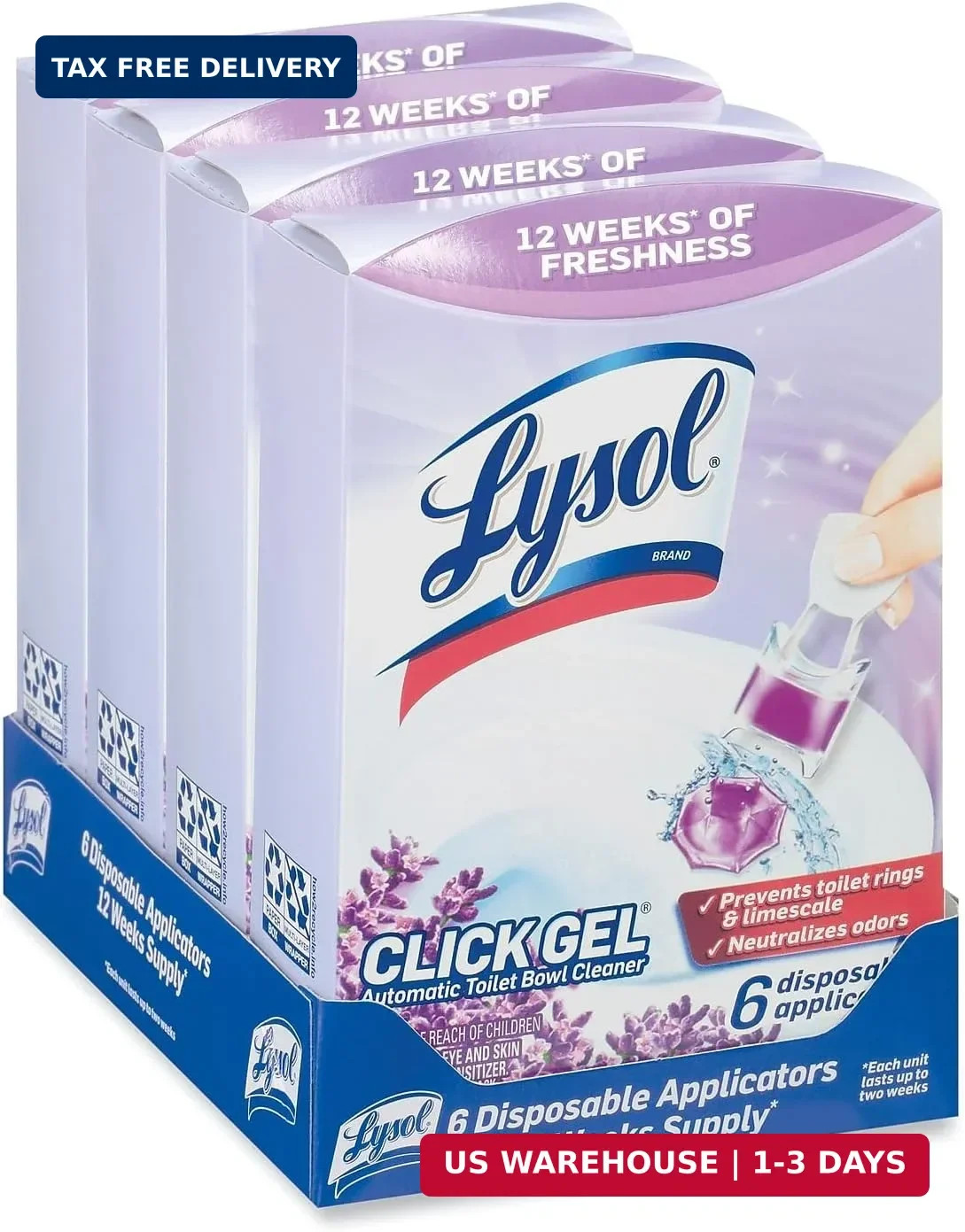 Lysol Click Gel Automatic Toilet Bowl Cleaner, Bathroom Essentials, Toilet Fresh