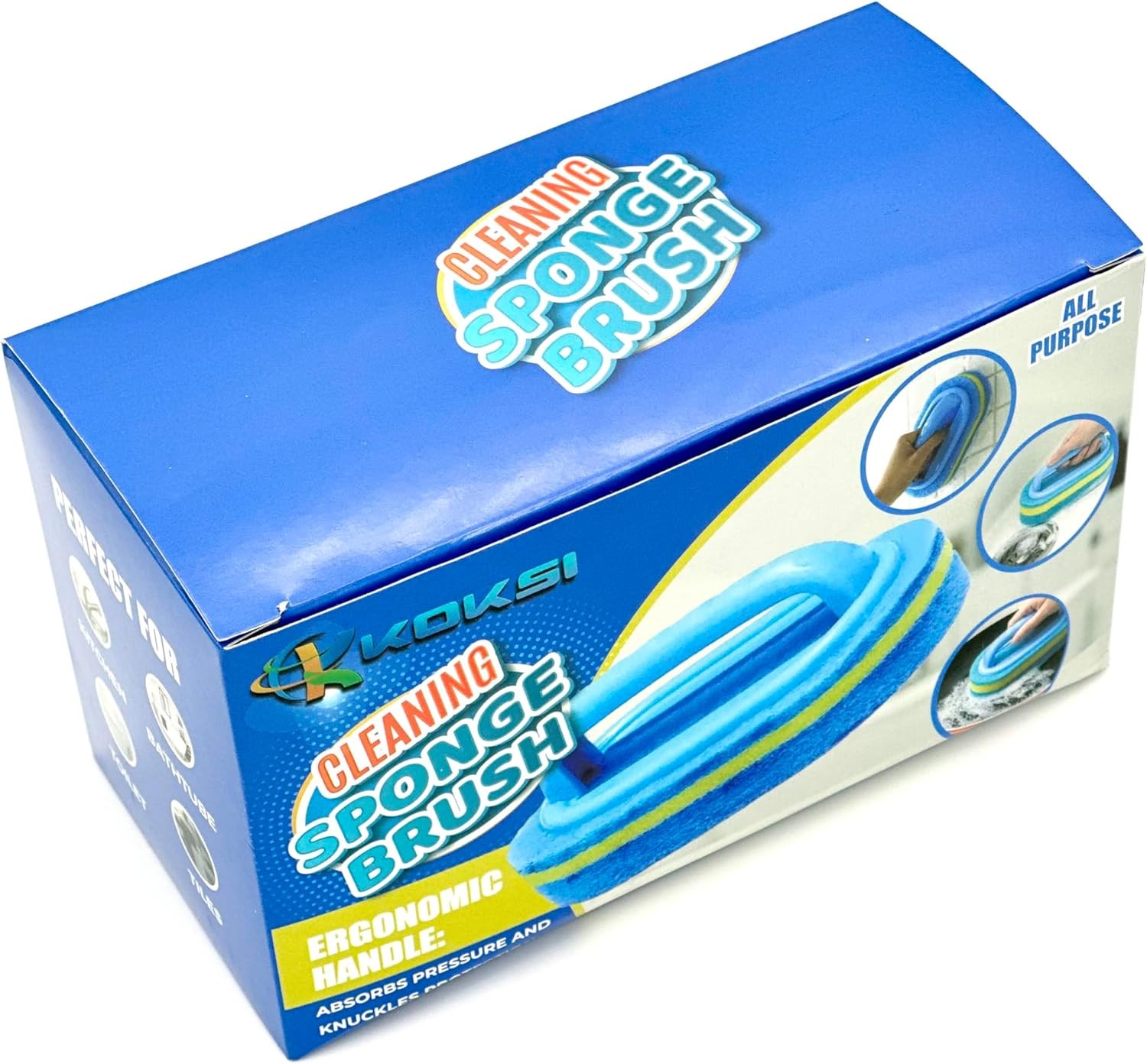 All-Purpose Cleaning Brush for Bathroom & Kitchen with Ergonomic Handle