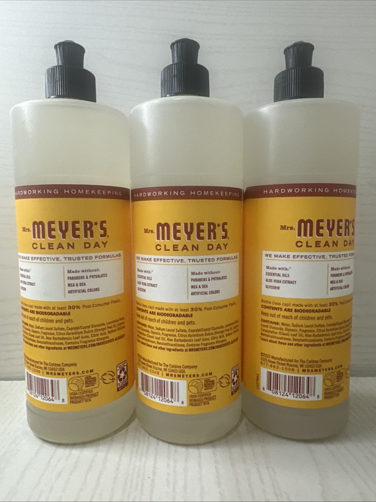 Mrs. MEYER’S CLEAN DAY Dish Soap, Clementine Scent, 16oz (Pack of 3)