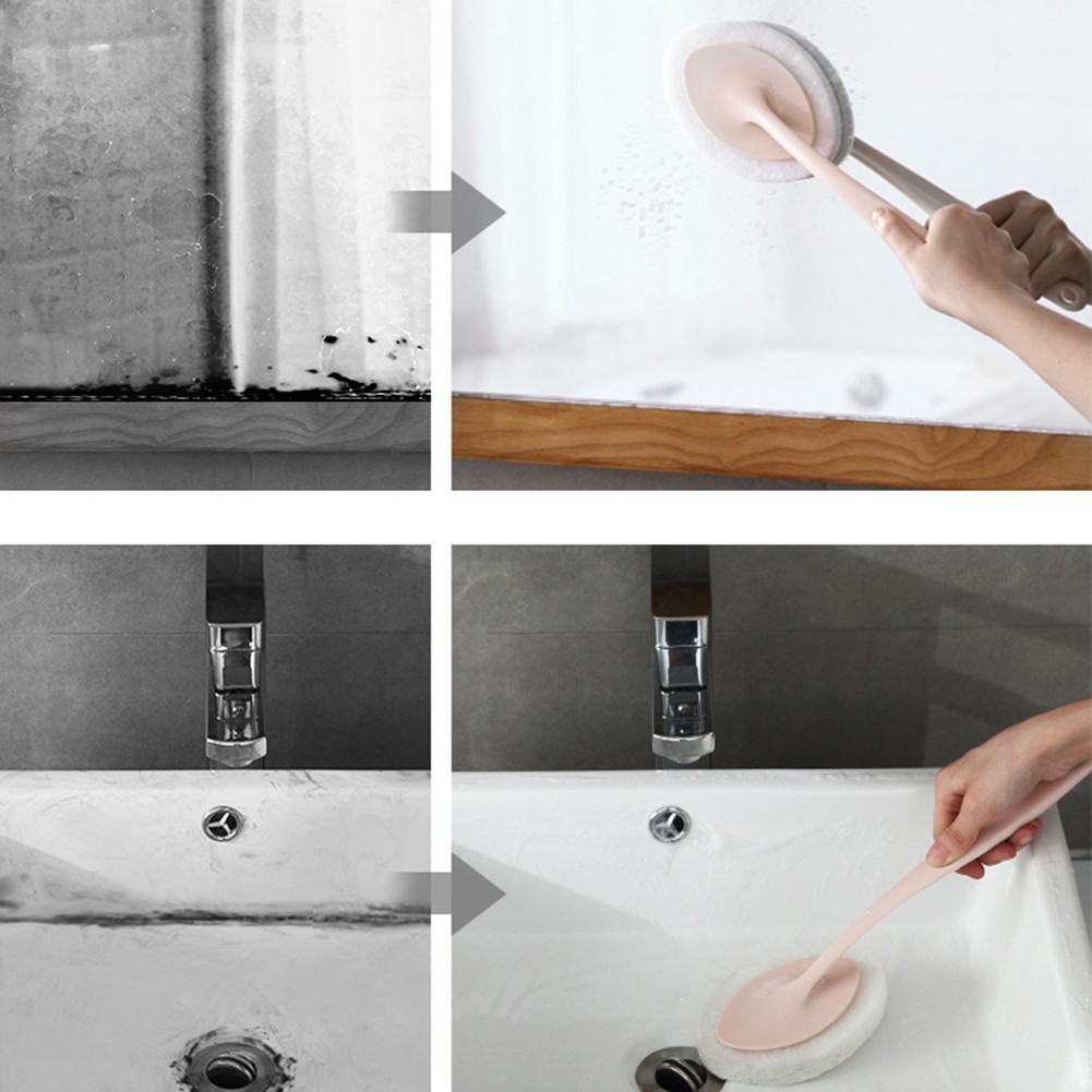 Long Handle Sponge Scrubber for Bathrooms Walls Tile Floors and Bathtubs