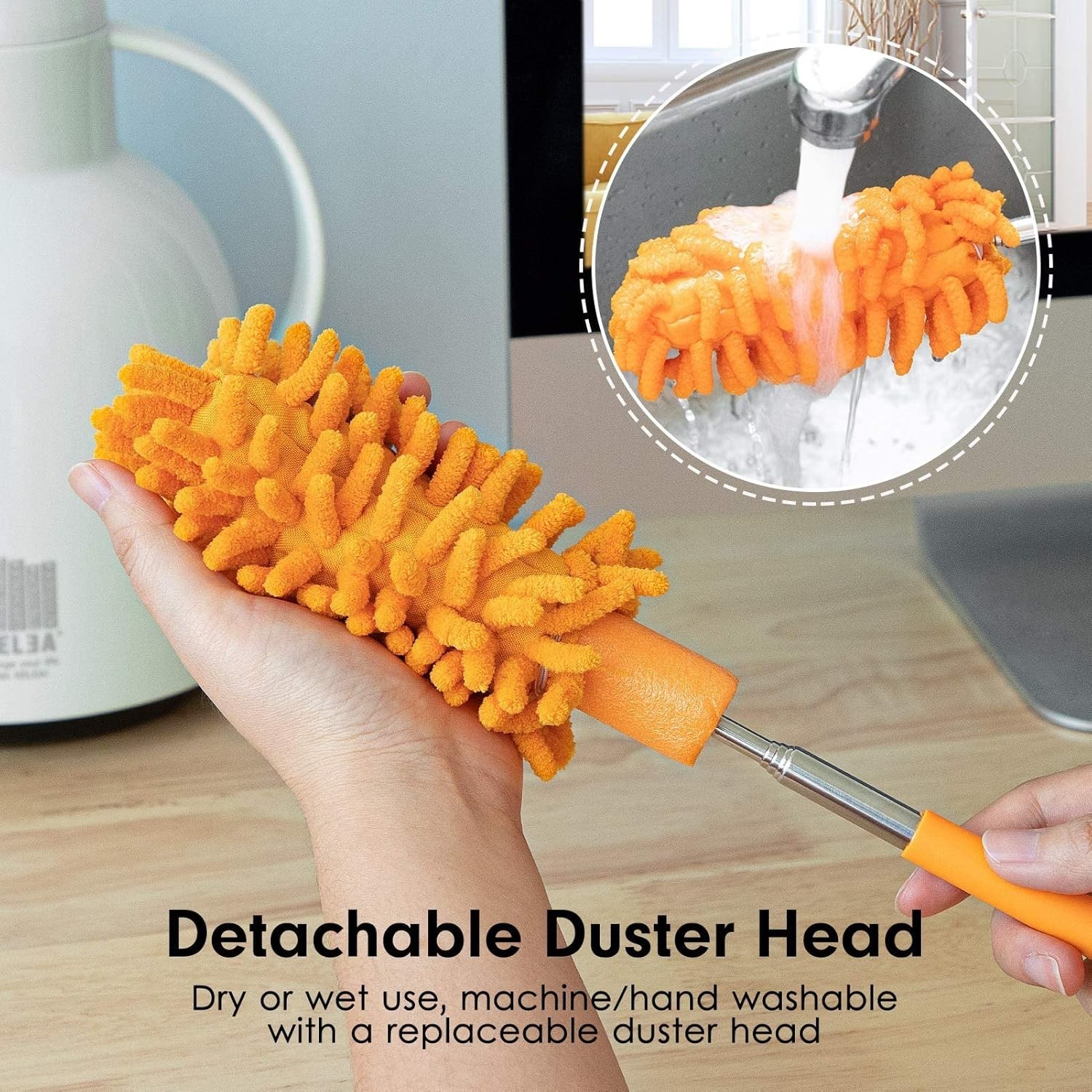 Lightweight Microfiber Duster Set – Extendable Design for High Cleaning