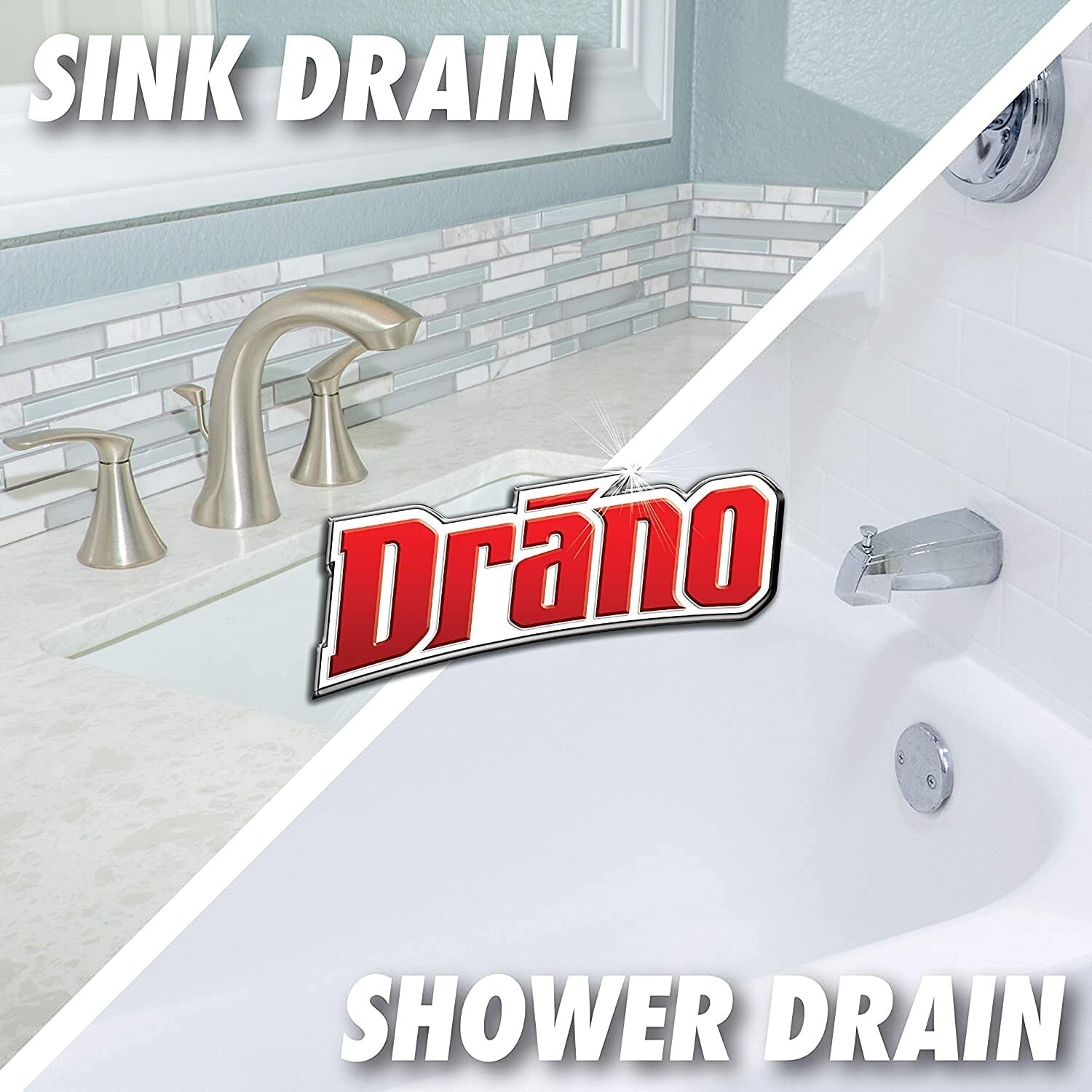 Drano Max Gel Drain Clog Remover and Cleaner for Shower or Sink Drains, 80 oz, 2