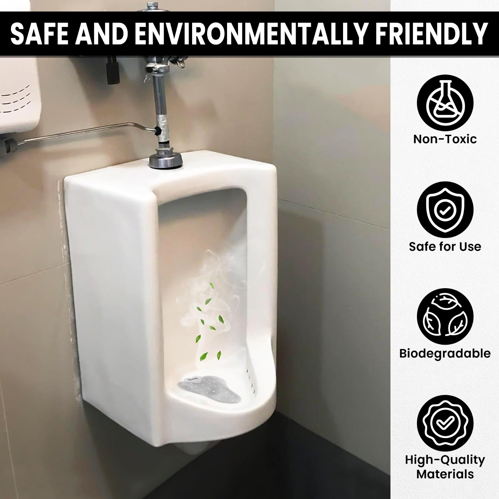 20 Pcs Clear Bathroom Urinal Deodorizing Toilet Unscented Freshener Mat Filters