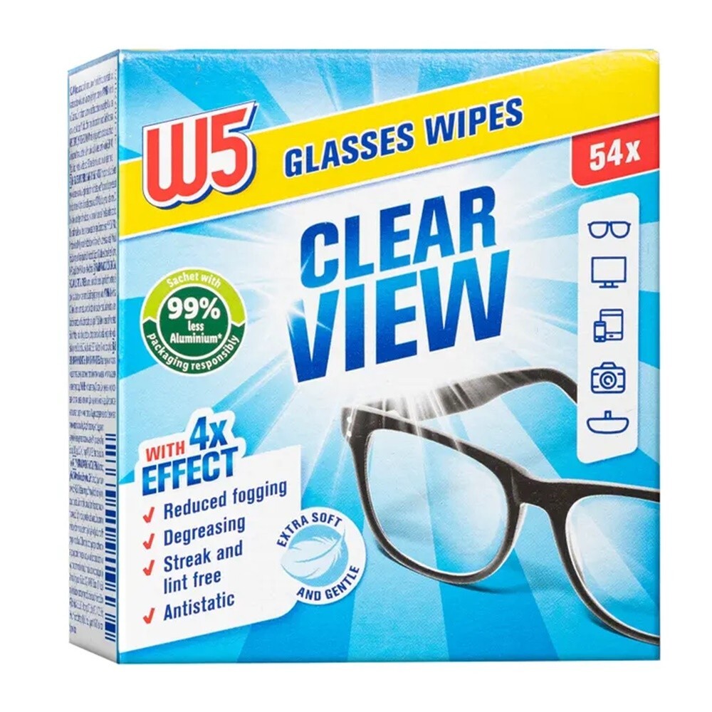 54 x CLEANING WIPES W5 Clean Glasses Cameras Binoculars Screen TV Cell phones