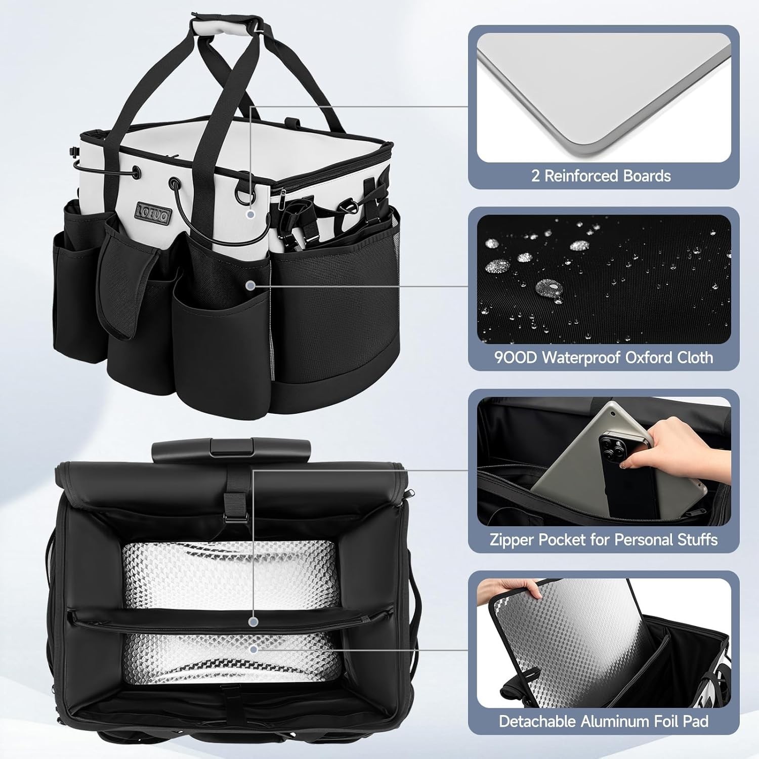 Large Rolling Cleaning Caddy with Wheels – Portable Organizer for Professionals