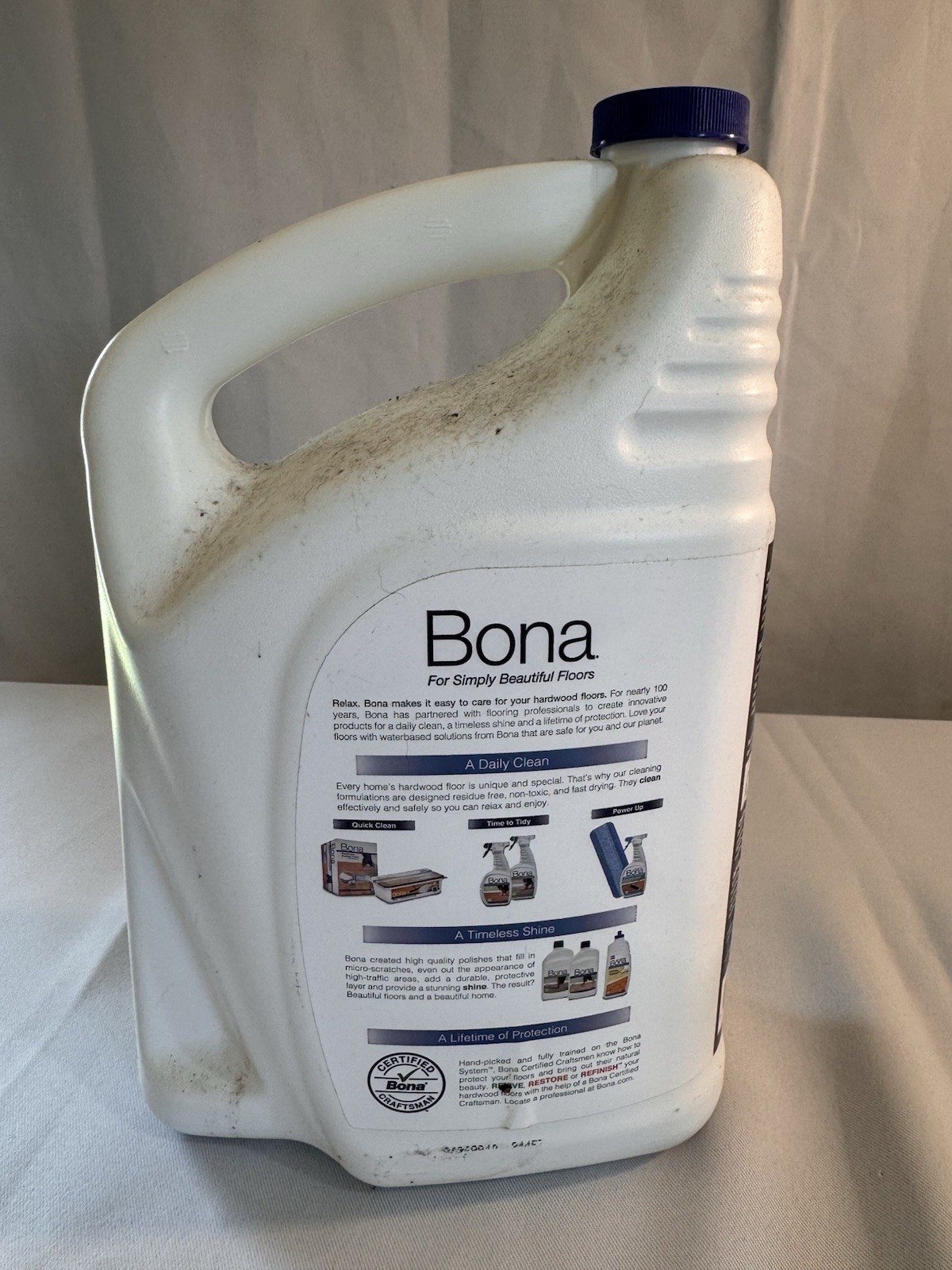 Bona Hardwood Floor Cleaner Refill, 128 Fl Oz (Pack of 1), Clear