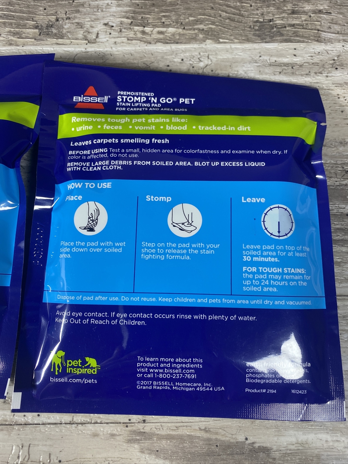 Stomp ‘n Go Pet Stain Lifting Pads # 3 Pack