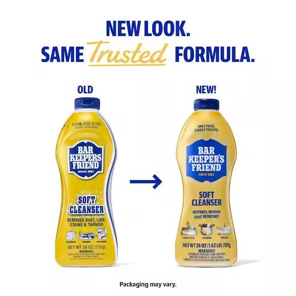Bar Keepers Friend 26 oz. Soft All-Purpose Cleaner Removes Rust, Lime & Tarnish