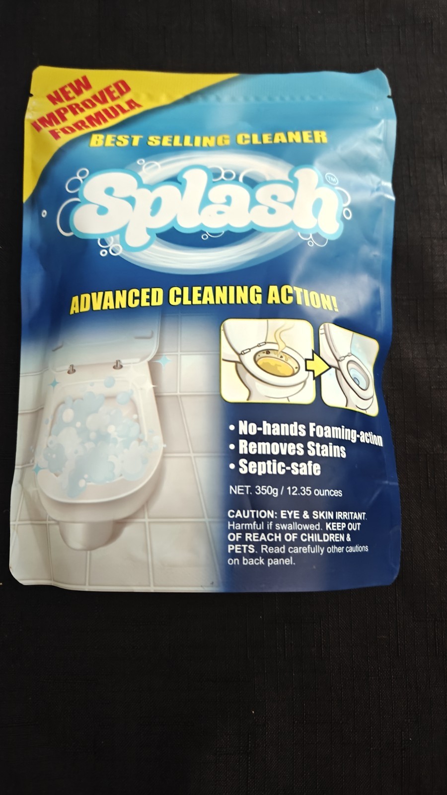 Splash Advanced Cleaning Action Toilet Cleaner 350g/12.35 oz Brand New