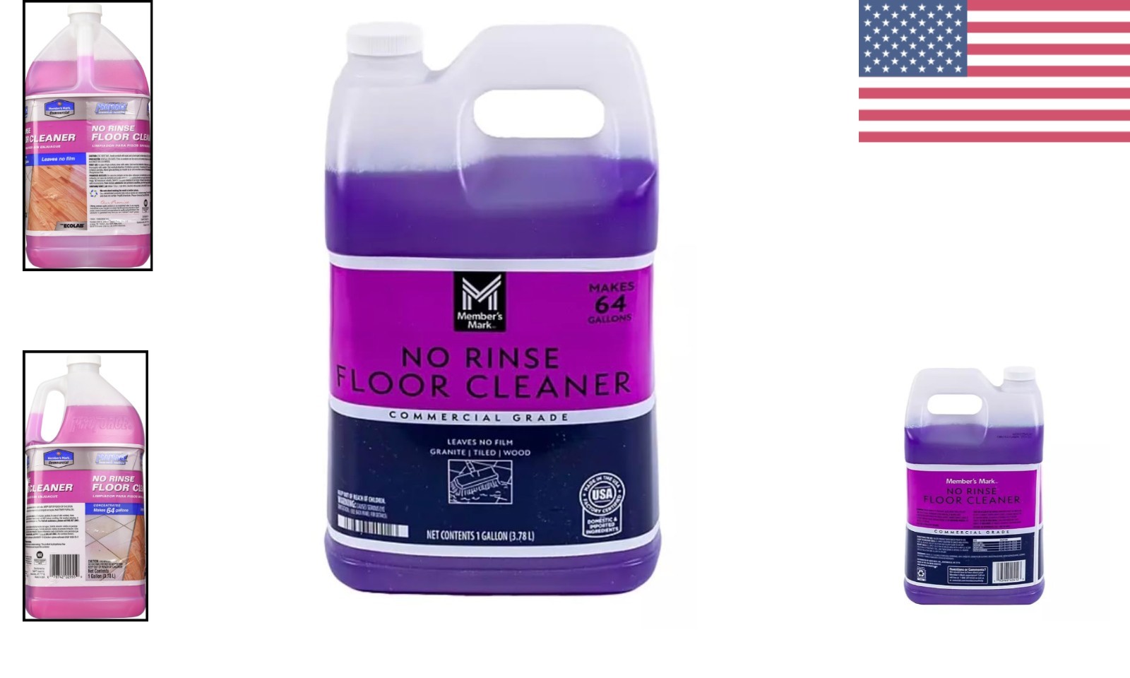 No Rinse Floor Cleaner 128 Fl Oz Non-Toxic Liquid for All Sealed Floors