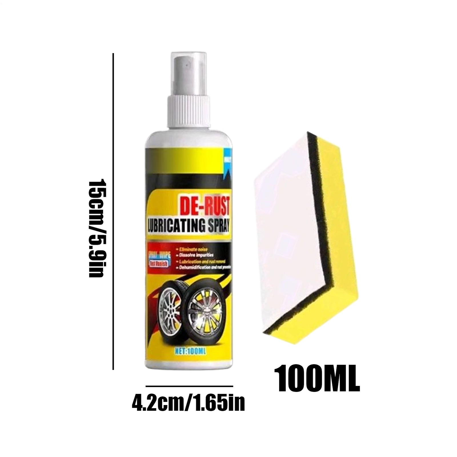 100ml Multifunctional Metal Rust Remover Mist Stain Cleaning for Metal Surface