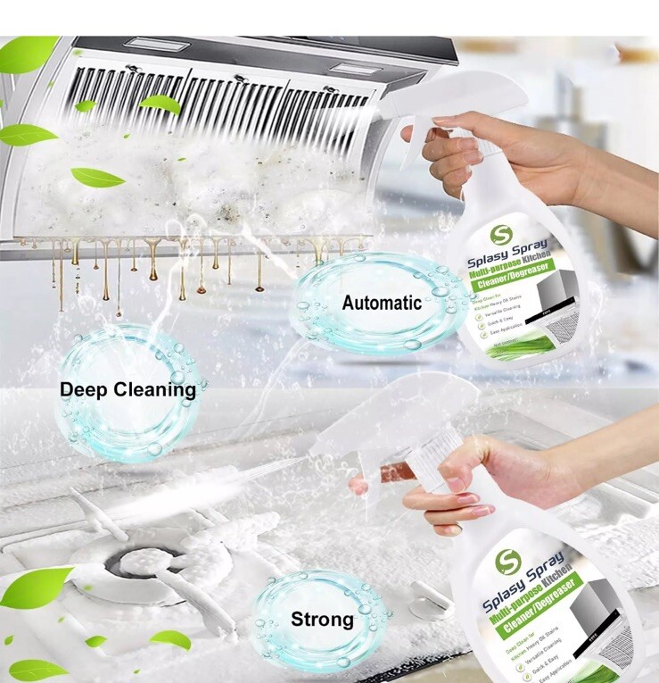 300ml Splasy Cleaner Spray Foam Cleaner, Splasy Foam Spray, Kitchen Degreaser