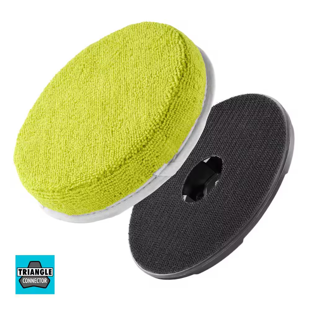 6 In. 2-Piece Cloth Microfiber Kit for RYOBI P4500 and P4510 Scrubber Tools