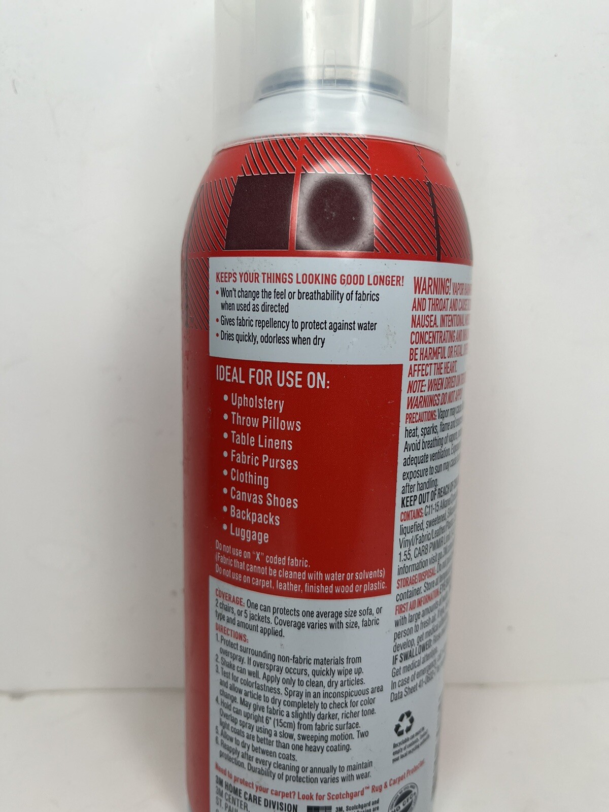 6 Cans 3M Scotchgard Transparent Fabric Water Shield Dries Clear & Oderless 10oz