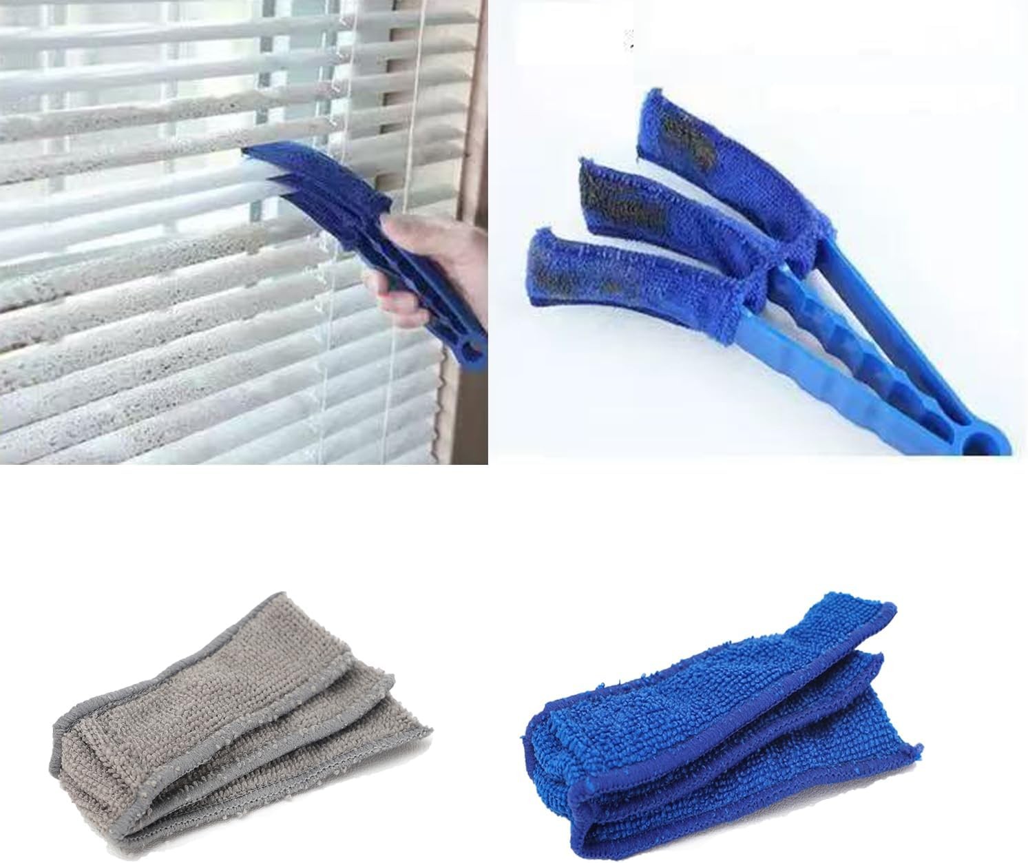 6 Pack Microfiber Replacement Sleeves for Window Blind Cleaners