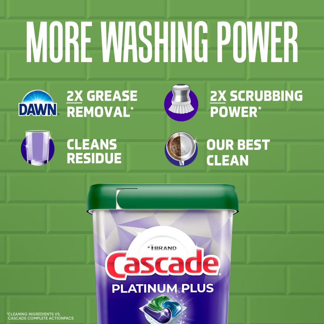 Platinum Plus Dishwasher Pods, Dishwasher Detergent, Dish Detergent Soap, Fresh,