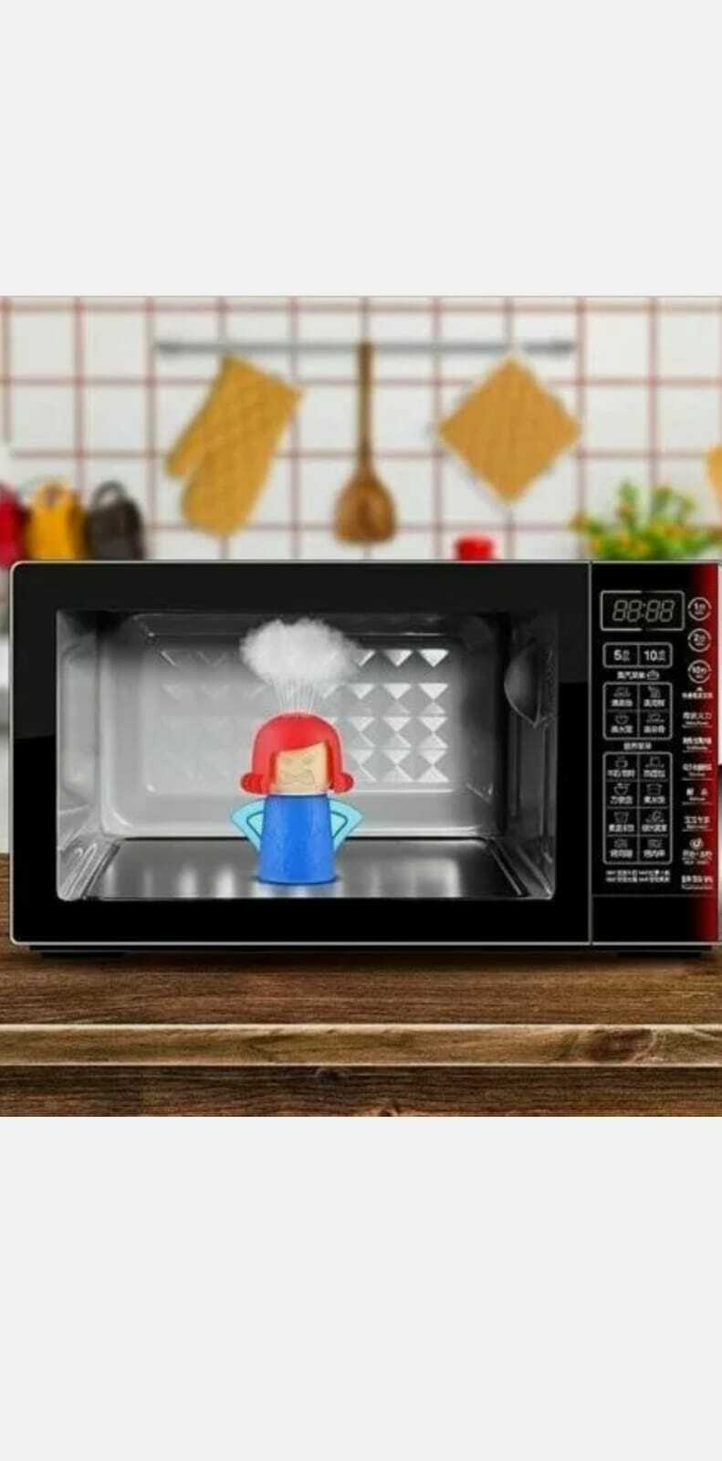 Angry Mama Microwave Cleaner Easily Cleans Microwave Oven Steam Vinigar Cleaner