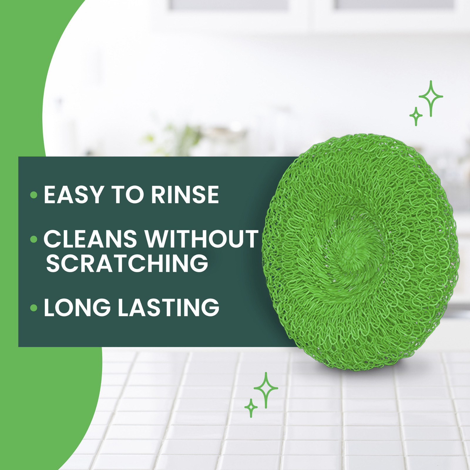 Scotch-Brite Dobie Non-Scratch Plastic Scrubbing Circles: 3-pack Color May Vary