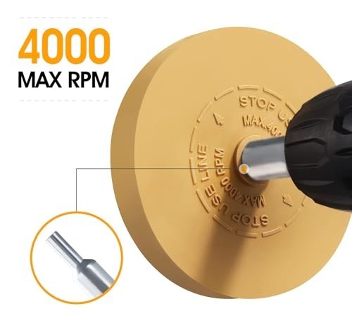 2 Pack Decal Remover Eraser Wheel Rubber Eraser Wheel for Drill Removes Car Stri