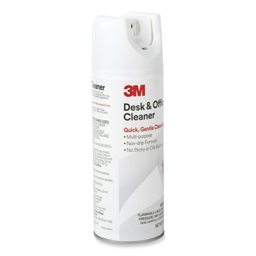 3M Desk and Office Spray Cleaner, Unscented, 15 oz Aerosol Spray, 8/Pack