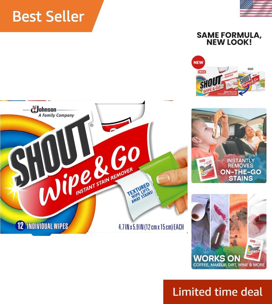 Portable Stain Removing Wipes – Dye-Free & Fragrance-Free, Perfect for Travel