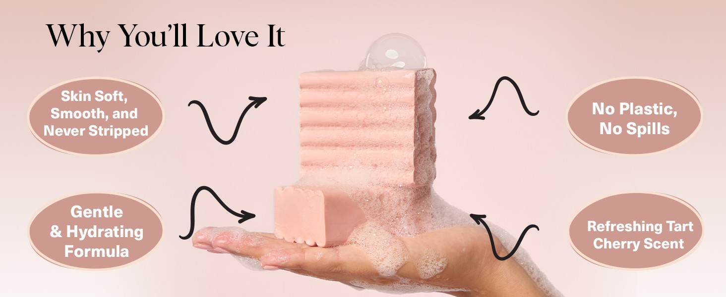 Cleansing Tart Cherry Soap Bar with Refreshing Scent – Eco-Friendly