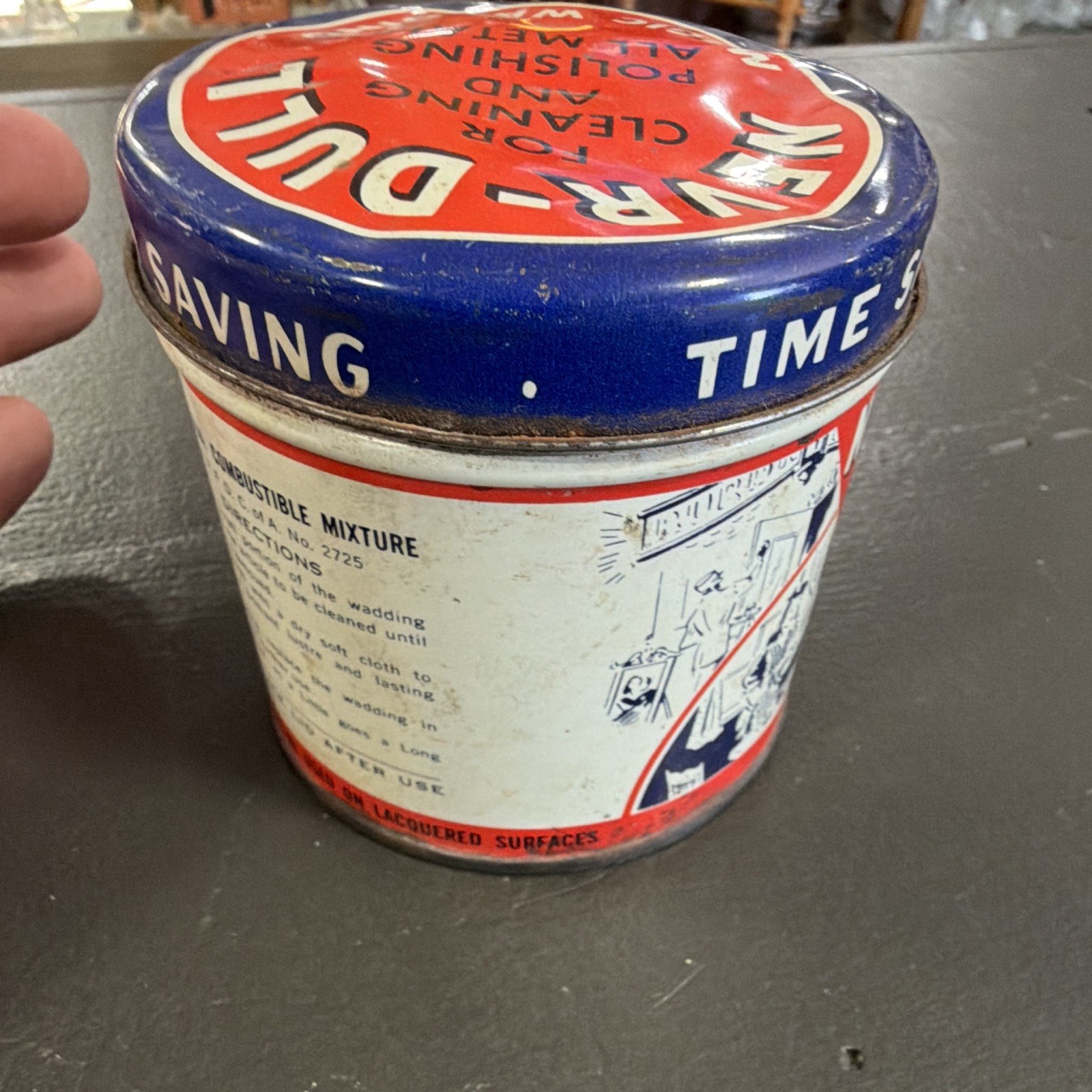 NEVR-DULL Magic Wadding Metal Polish Tin 5 oz, Time & Money Saving (2725)