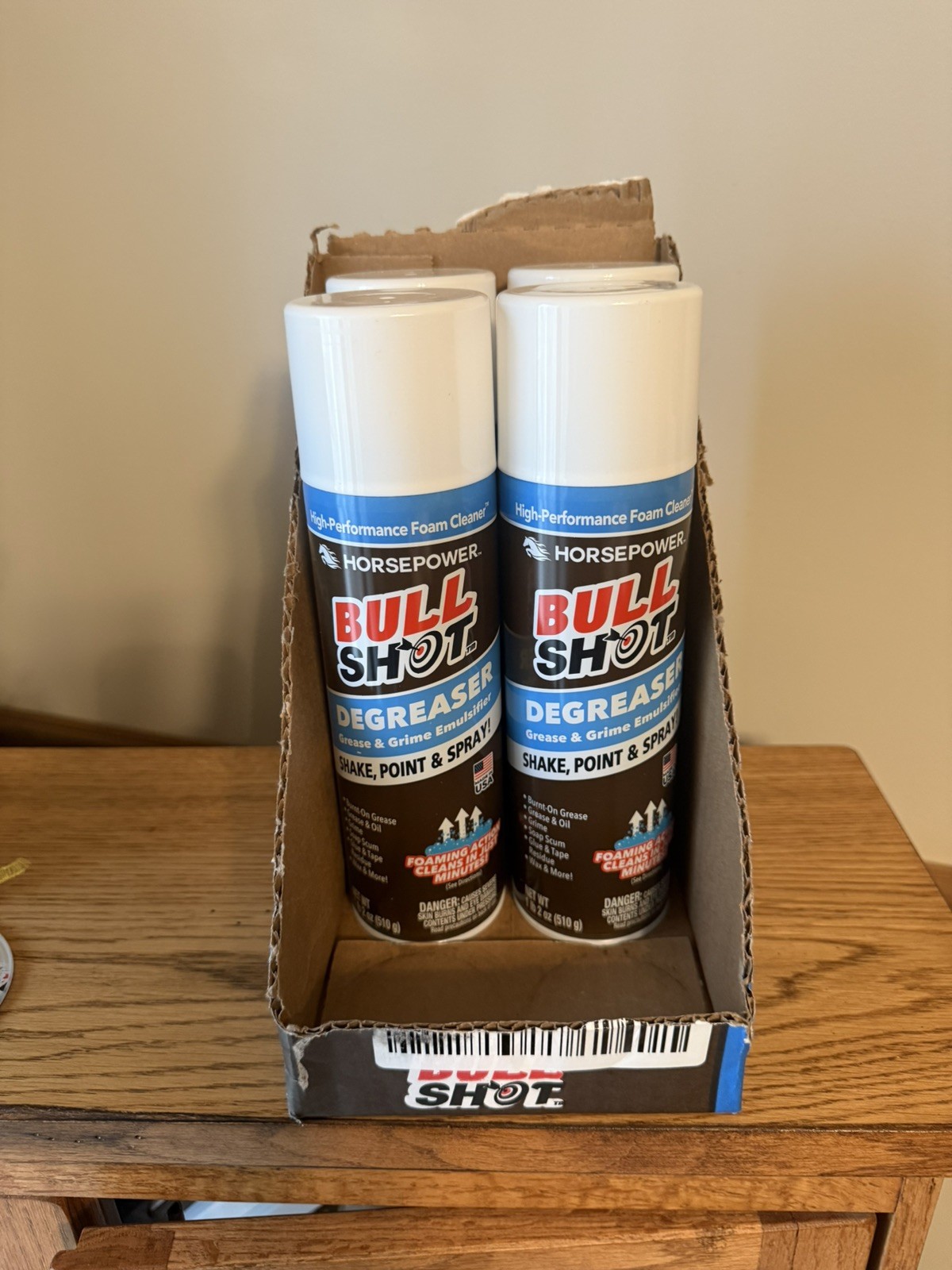 4 Cans BULL Shot Degreaser Pro Foaming Grime Remover Spray Made USA