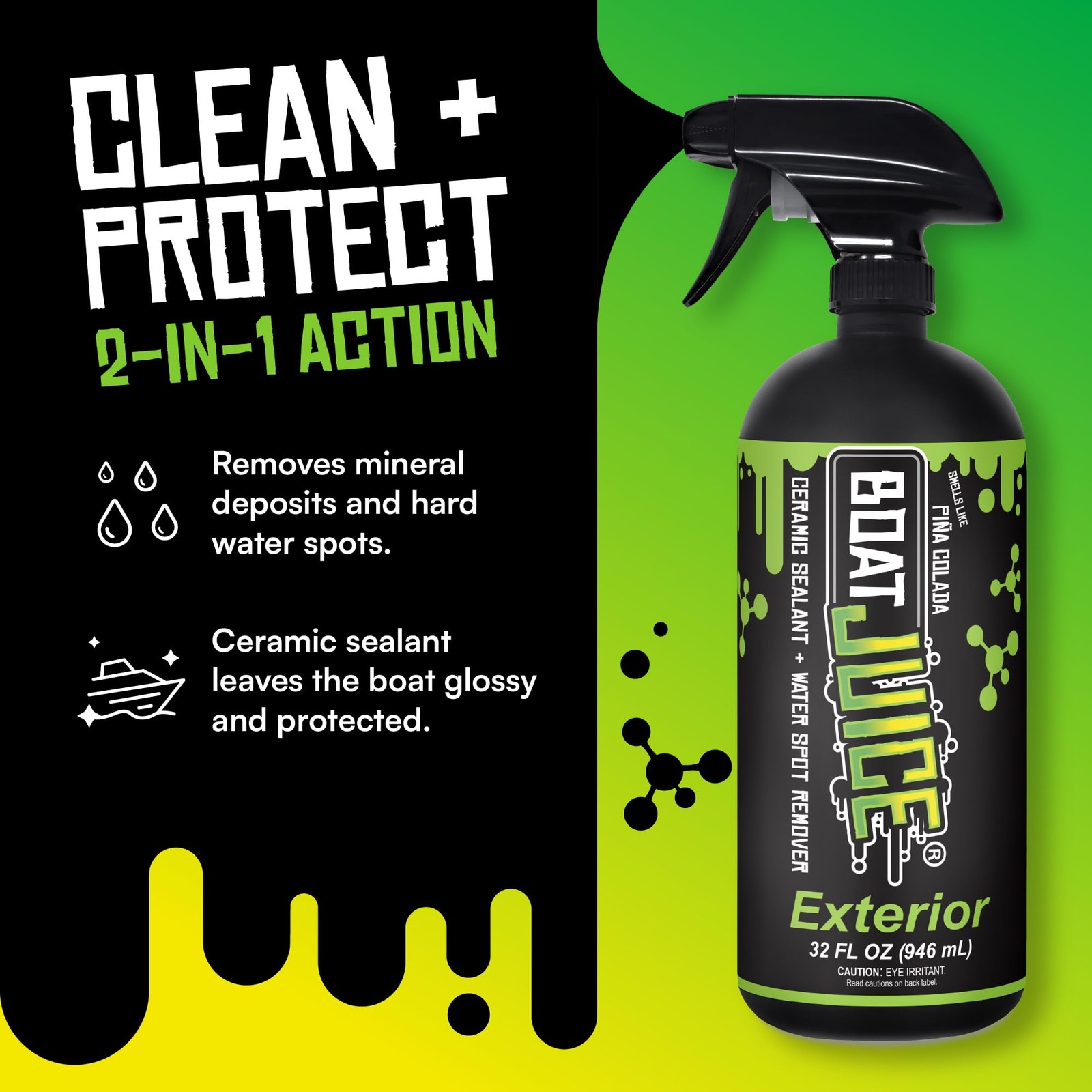 Boat Juice 2in1 Exterior Boat Cleaner & Protectant Spray | Water Spot Remover…