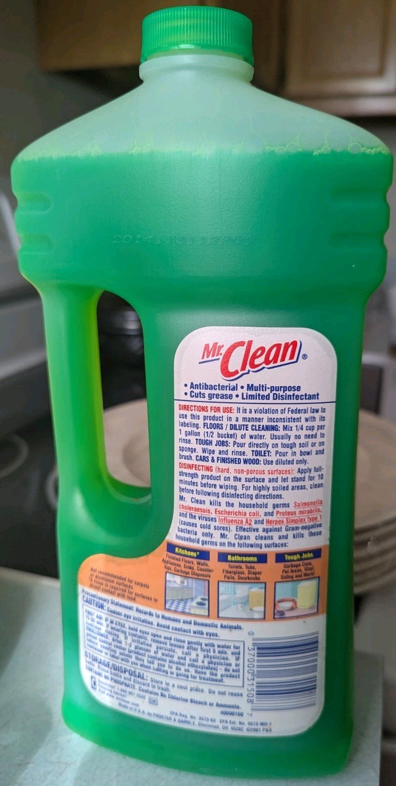 Mr. Clean Sparkling Apple Multi Purpose Cleaner New 40oz. Vintage