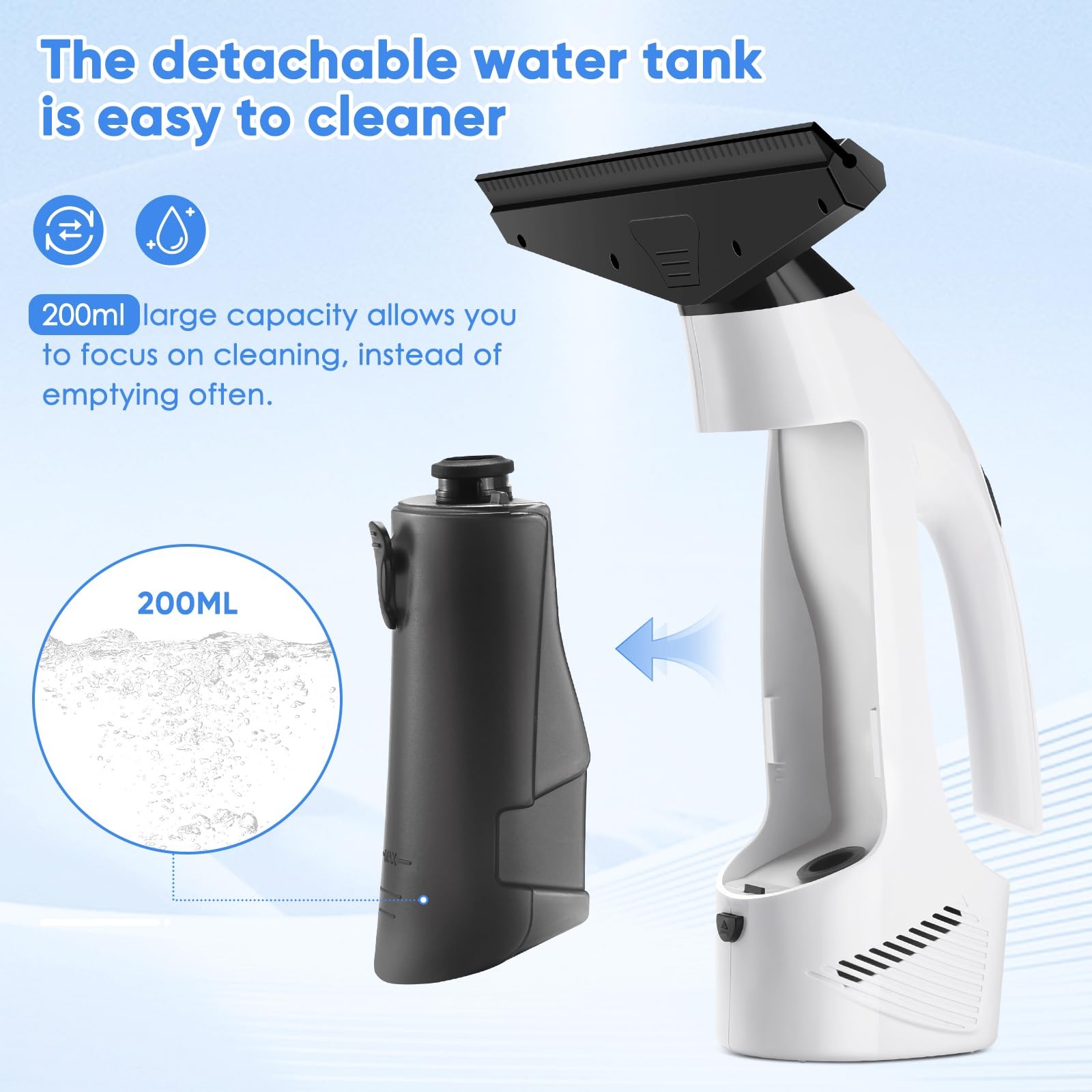 Window Vacuum Squeegee Cordless, 3-in-1 Electric Window Cleaner Tool with 220…