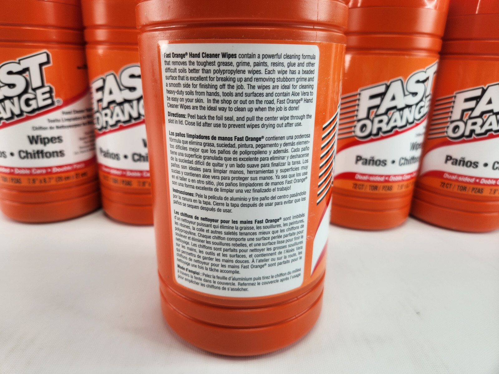 6 Pack Fast Orange Wipe’s – 72 Count Each Canister – Permatex 25051-6PK