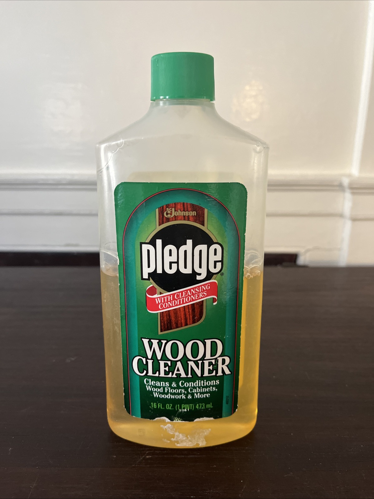 Vintage Pledge Household Cleaner Deep Cleans Wood Surfaces 16fl Oz 65% Full 1991