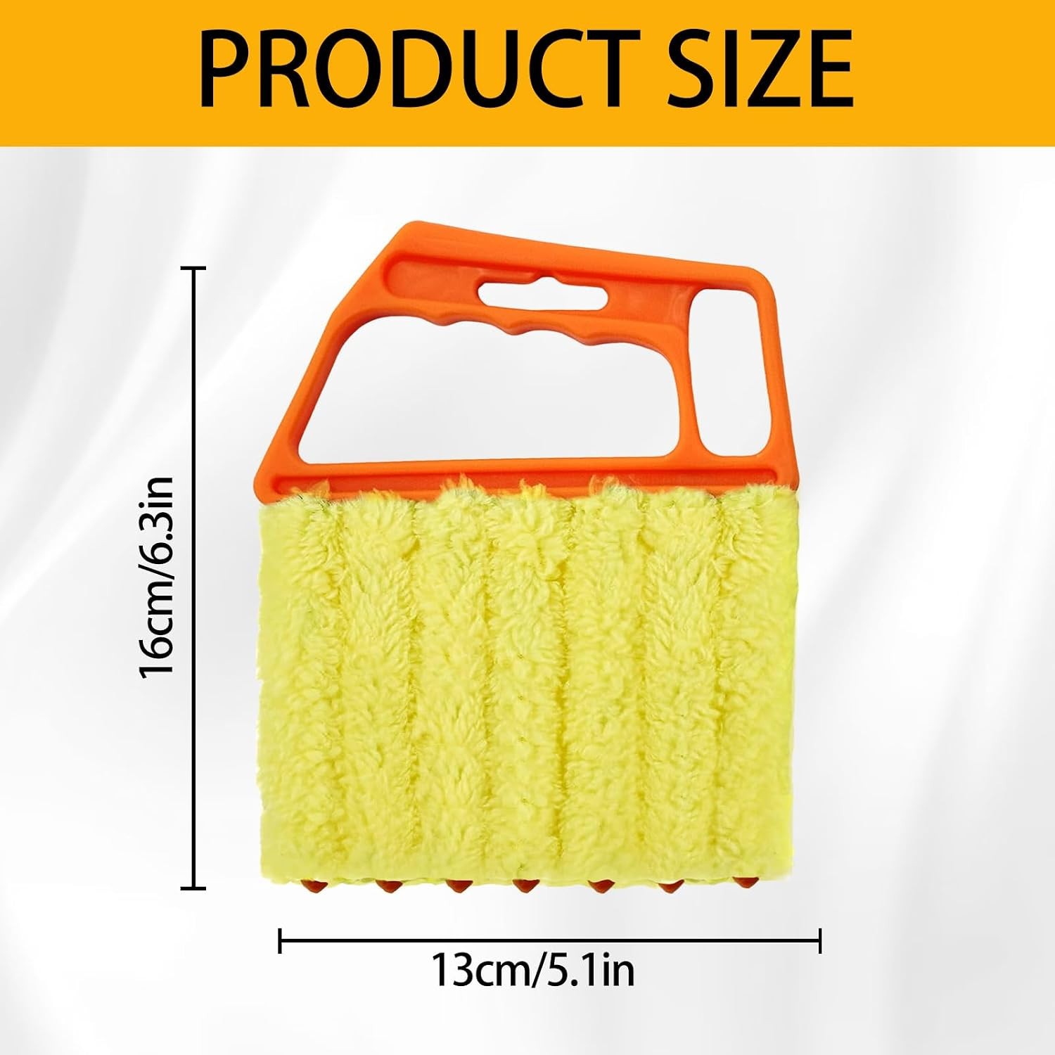 2 Pcs Blinds Cleaner Duster Tool 7 Finger Microfiber Washable Mini Window Duster