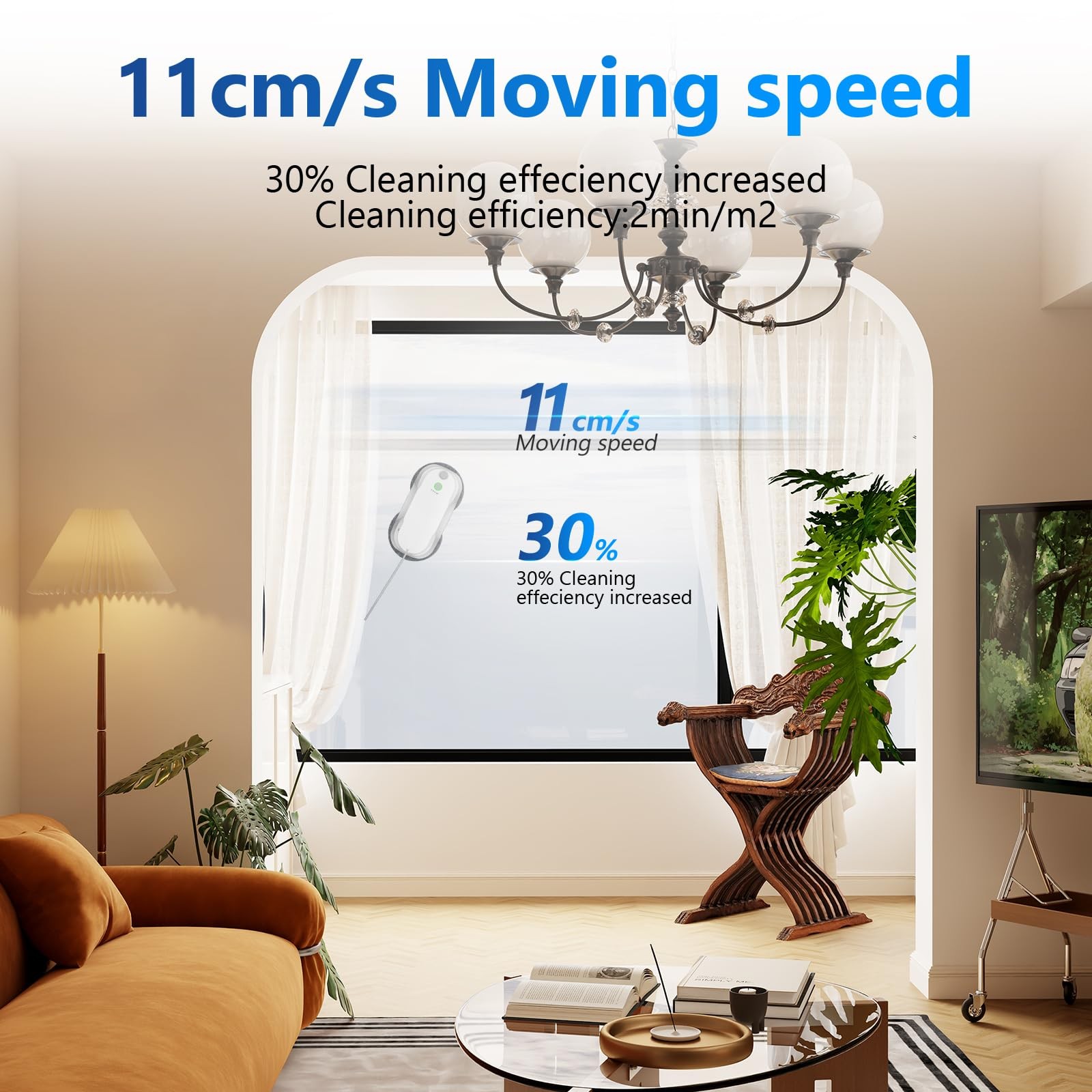 Tosima W5 Window Cleaning Robot, 6400Pa Max Adaptive Suction, Auto-Spray Smar…