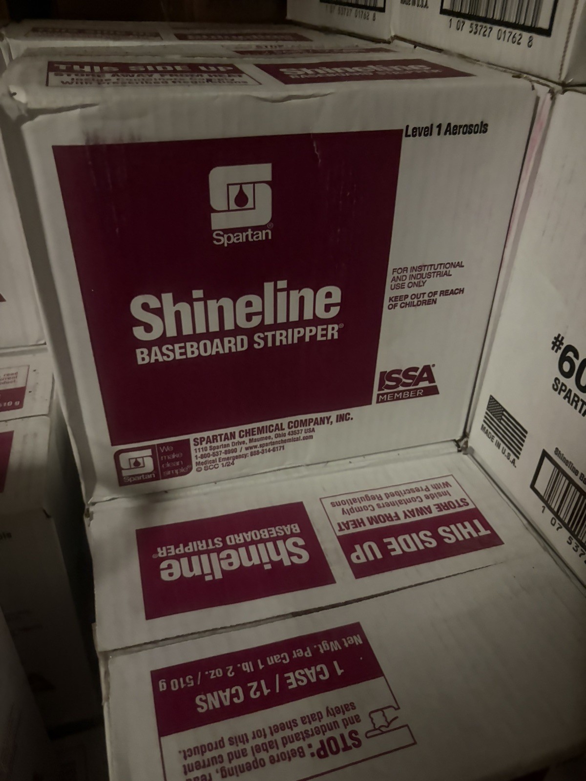 Spartan Shineline Lemon Scent Stripper. 18 Ounce, 12 Per Case