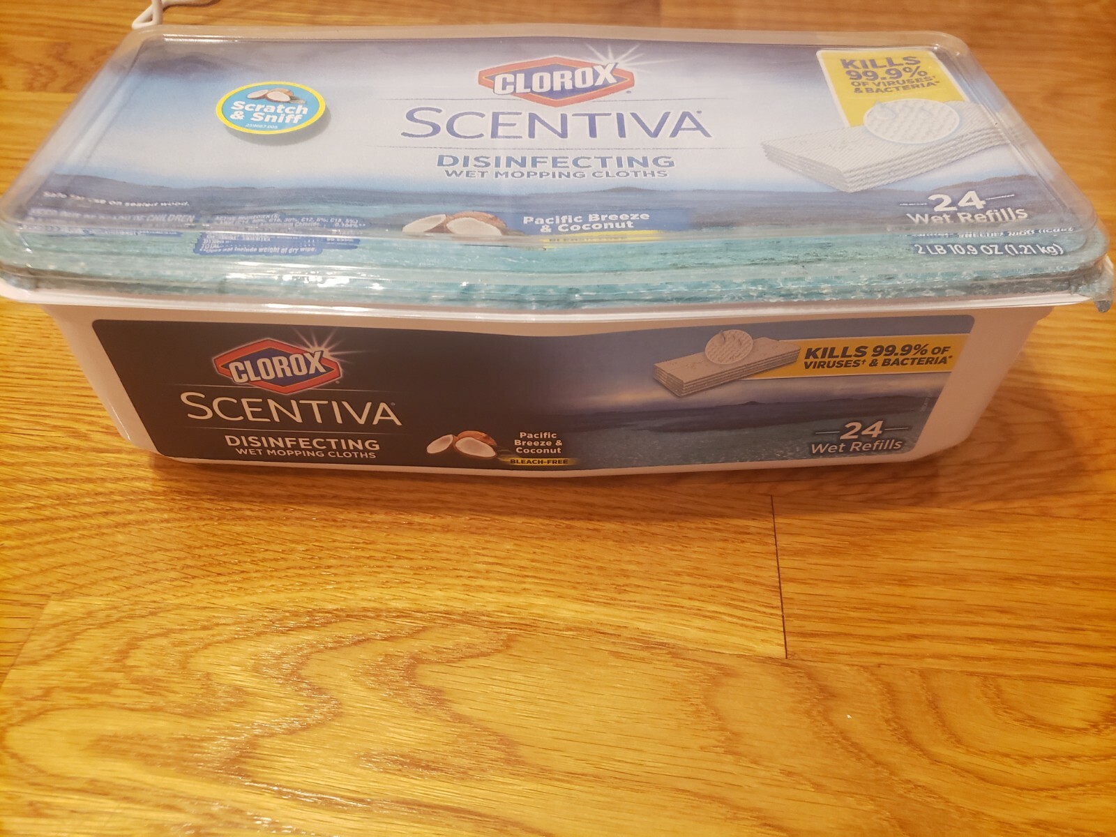 Clorox Scentiva Disinfecting Wet Mopping Cloths 24 Ct. Pacific Breeze & Coconut
