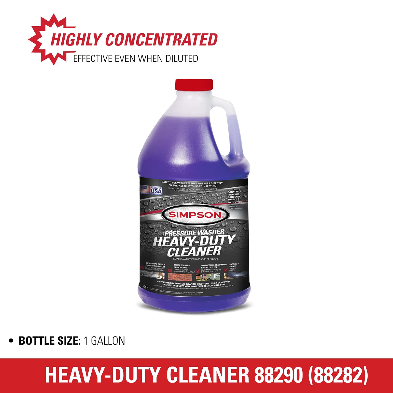 128 Fl Oz Heavy Duty Cleaner Industrial Degreaser for Equipment and Vehicles